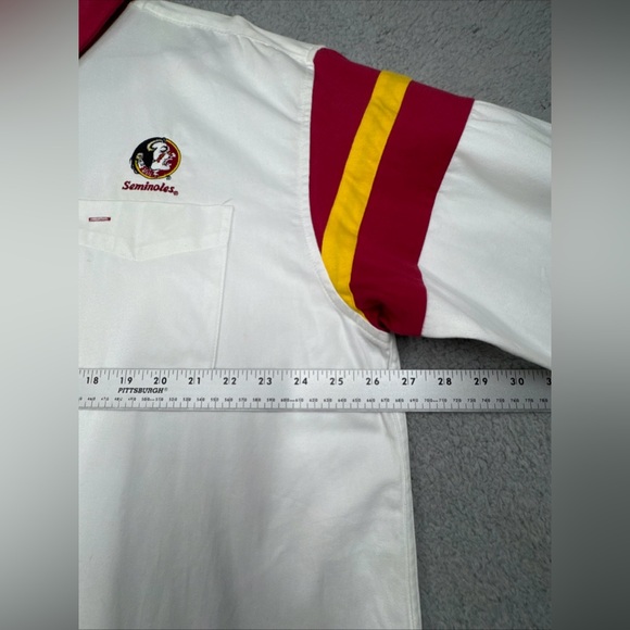 Florida State Seminole Shirt Men's XL White Button-Down Long Sleeve NWT  #0298 - Picture 6 of 16